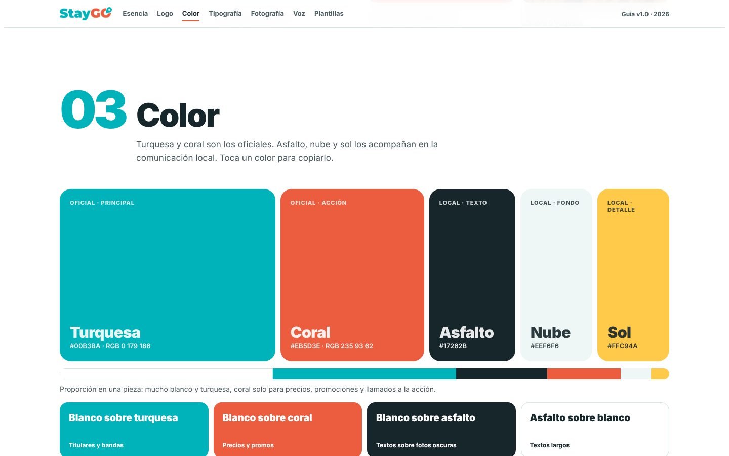 Capítulo de color de la guía