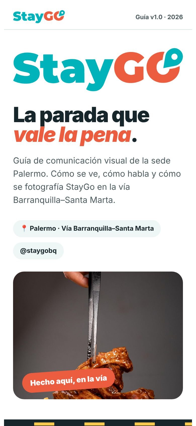 Guía visual de StayGo en un celular